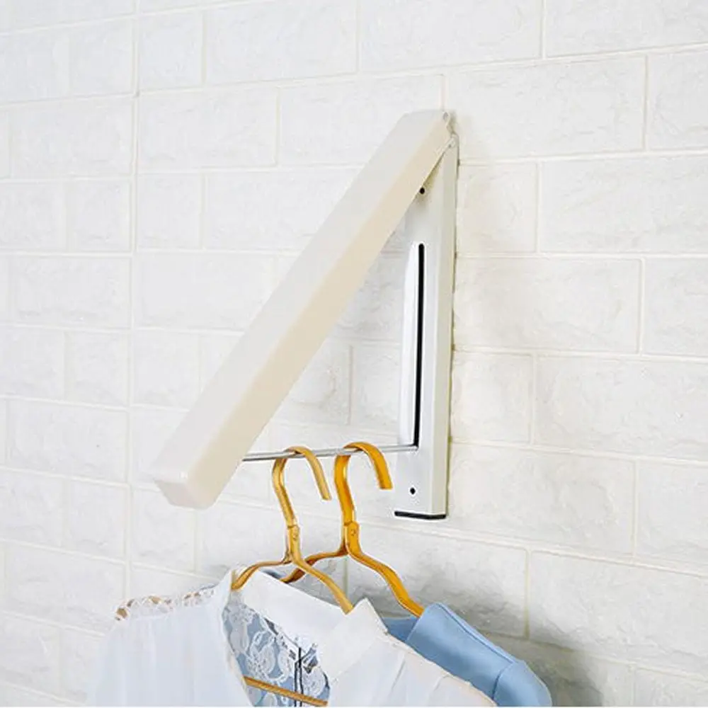 

Folding Stainless Steel Wall Hanger Retractable Indoor Clothes Hanger Magic Foldable Drying Rack Waterproof Clothes Towel Rack