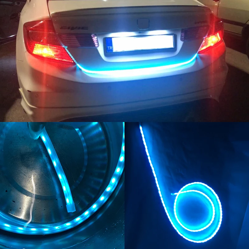 Car Styling Dynamic Streamer Trunk Strip Flow Led Lights Universal For