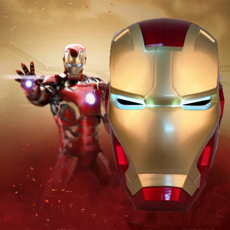 

Avengers Iron Man Helmet Cosplay Marvel Superhero Tony Stark Action Figure Touch Sensing Mask with LED Light Motorcycle Helmet