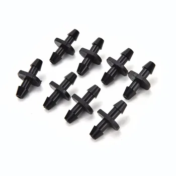 

1/4" Plastic Hose Connectors Agricultural Garden Patio Lawn Irrigation Watering System Water Pipe Straight Connector 20pcs