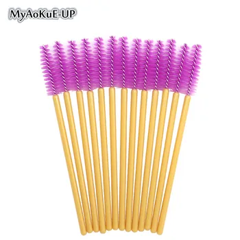 

Disposable Makeup Eyelash Mascara Brush Applicator Wands 200pcs Eyelash Brushes Nylon Eyebrow Brush Eyelash Comb Spoolers