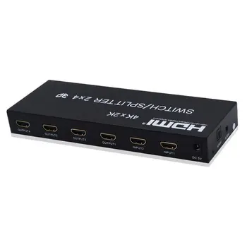 

2x4 Switcher HDMI Port for PS3 PS4 for Xbox 360 PC DV DVD HDTV 1080P 2 Input 4 Output v1.4 4K HDMI Splitter/Switch