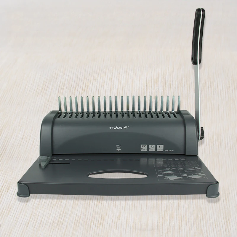 Luxury Black Metal 21 Holes Handle Hold Punch Machine Adjustable Office