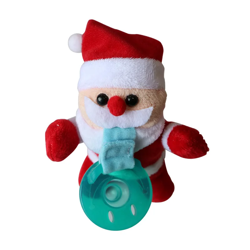Милая Детская Соска с рисунком, плюшевая игрушка для новорожденных мальчиков и девочек, мультяшная Соска-пустышка Силиконовая пустышка, соска, аксессуары для кормления - Цвет: Santa Claus
