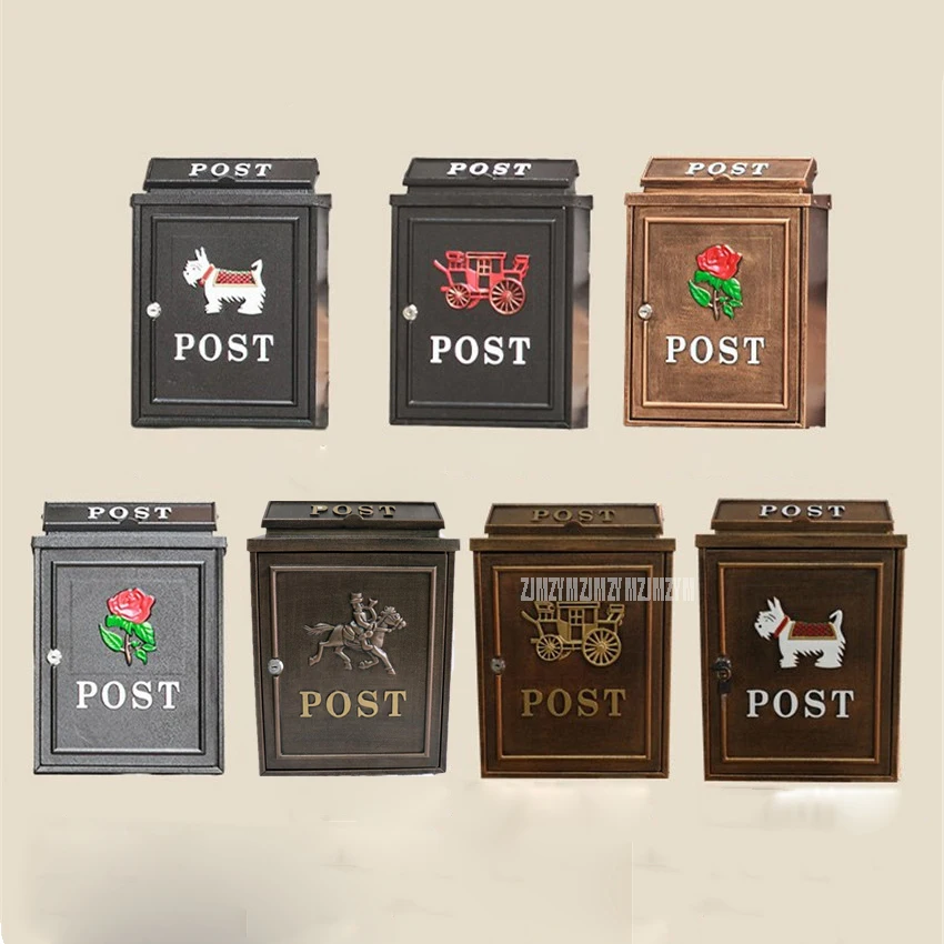 Aluminum Mailbox With Lock Home Vintage Letter Newspaper Post Box Ourdoor Garden Waterproof Pastoral Rural Style Mailbox Aluminum Mailbox With Lock Home Vintage Letter Newspaper Post Box Ourdoor Garden Waterproof Pastoral Rural Style Mailbox