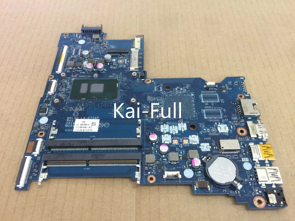 Kai-Full BDL50 LA-D704P 854945-601 854945-001 основная плата для ноутбука HP 15-AY материнская SR2EY i5-6200U