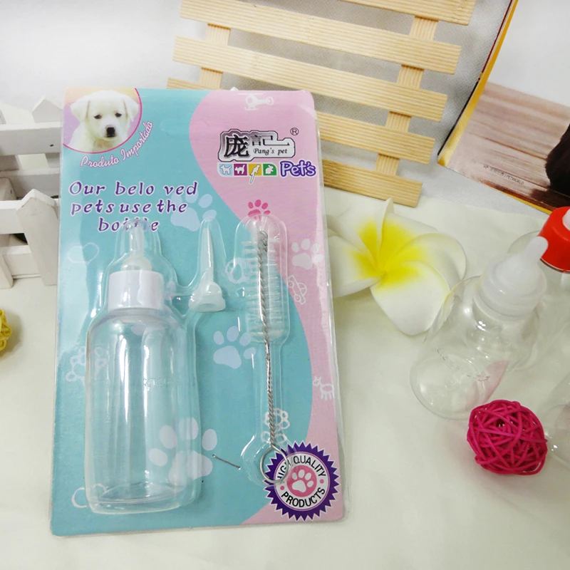 60ml Small Animal Dog Water Bottle Pet Cat Dog Milk Bottle Portable Small Feeding Bottle Pet