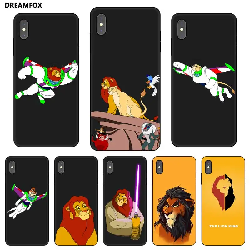 N388 Simba Black Silicone Case Cover For Apple iPhone 11 Pro XR XS Max X 8 7 6 6S Plus 5 5S SE |