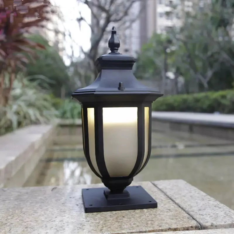 

HAWBOIRRY LED European outdoor landscape courtyard community villa park street waterproof pillar lamp outdoor balcony wall lamp