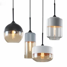 JAXLONG Modern Globe Glass Pendant Lights Nordic Kitchen Fixture Pendant Lamps Hanging Luminaire Indoor Home Lighting LED Lamps industry iron pendant light nordic hanging lights modern pendant lights hanging lamps home lighting fixture deco black
