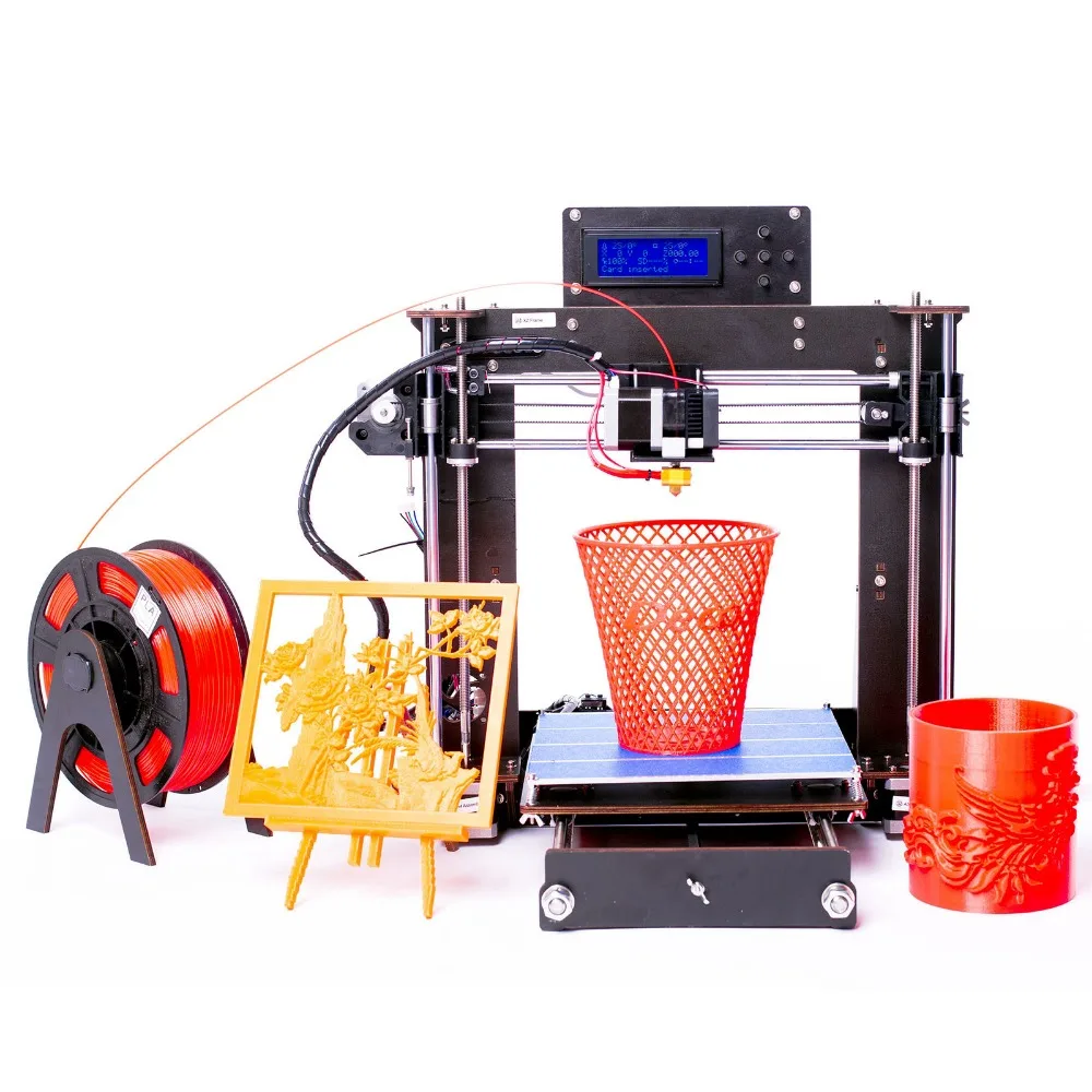 Beste Impressora 3d 3D Printer Reprap Prusa i3 A8 Moeder Board MK8 DIY Kit + Montage video + Software + Product handleiding