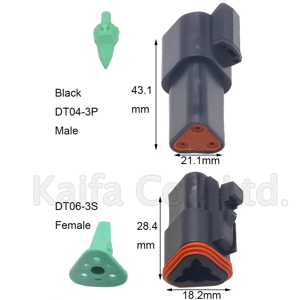 14 GA, черный 1 комплект Deutsch DT 2 3 4 Pin водонепроницаемый Электрический провод разъем комплект двигатель/коробка передач Водонепроницаемый Электрический