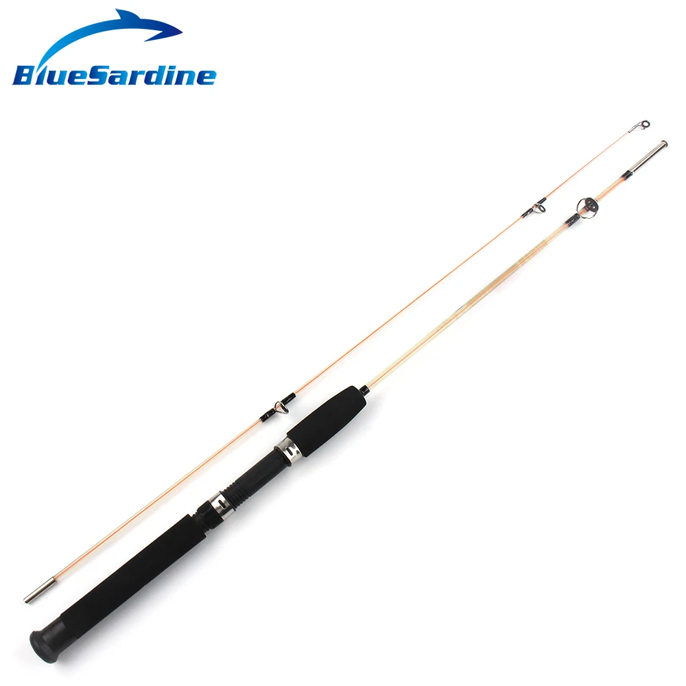 BlueSardine Transparent Solid fiberglass Ice Fishing Rods Spinning Pole