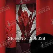 Красочный красный цветок Стекло мозаика Книги по искусству плитка настенная Плитки