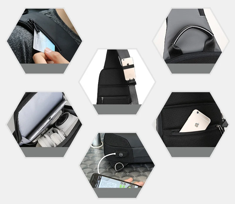 Men's chest bag E