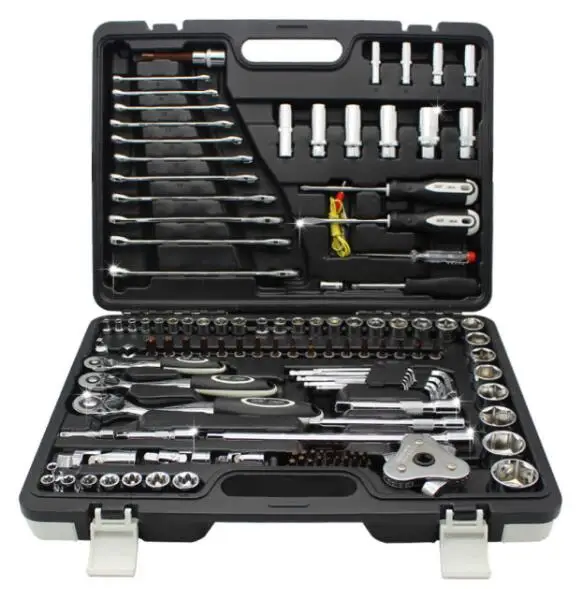 

123PCS Ratchet Socket Wrench Set Mechanic Tool Kits Car Repair Toolbox Universal Multifunctional Auto Repair Car Combination