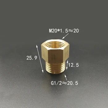 

M20*1.5 Female Thread x 1/2" BSP Male Thread Connection Brass Pipe Fitting Adapter Coupler Connector For Pressure Gage