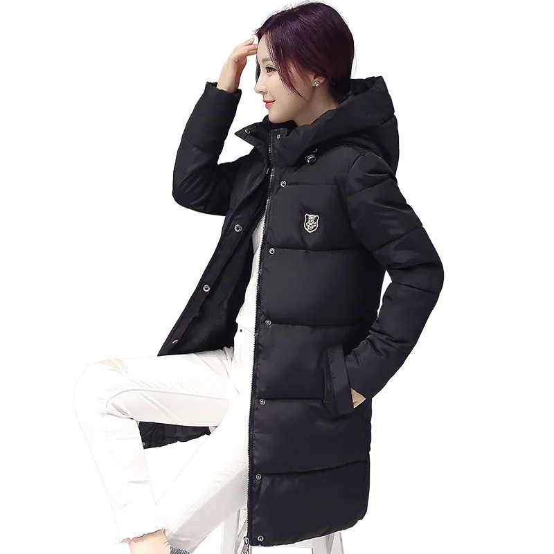 Fashion Down jacket woman hooded coats white pink Thicken warm winter snow long womens jackets overcoat women coat plus size