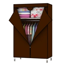 Bedroom Furniture Oxford Cloth Cabinets Bold Reinforcement Steel Pipe Closet DIY Storage Finishing Size L88 D45