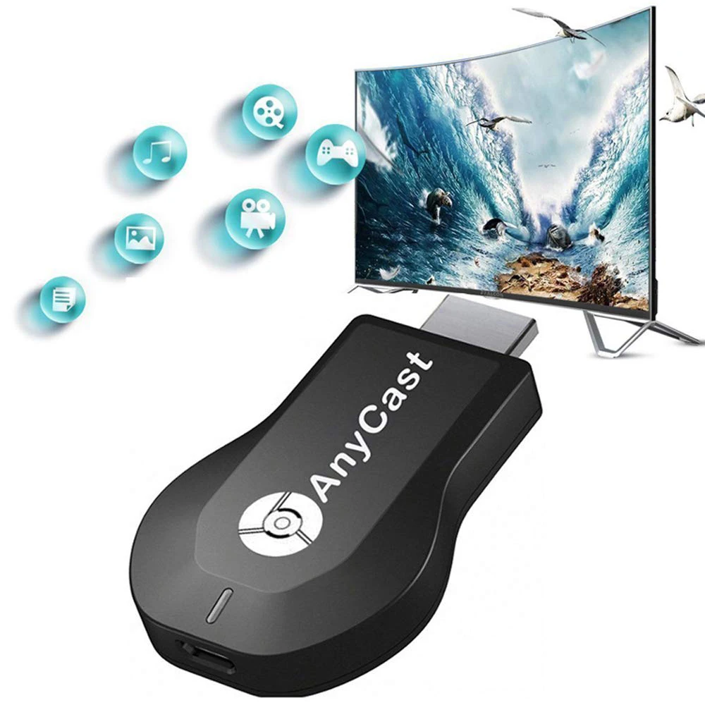 Anycast M4plus M4 Plus Chromecast 2 зеркальных нескольких тв-карт адаптер мини Android хром литой HDMI WiFi ключ 1080P