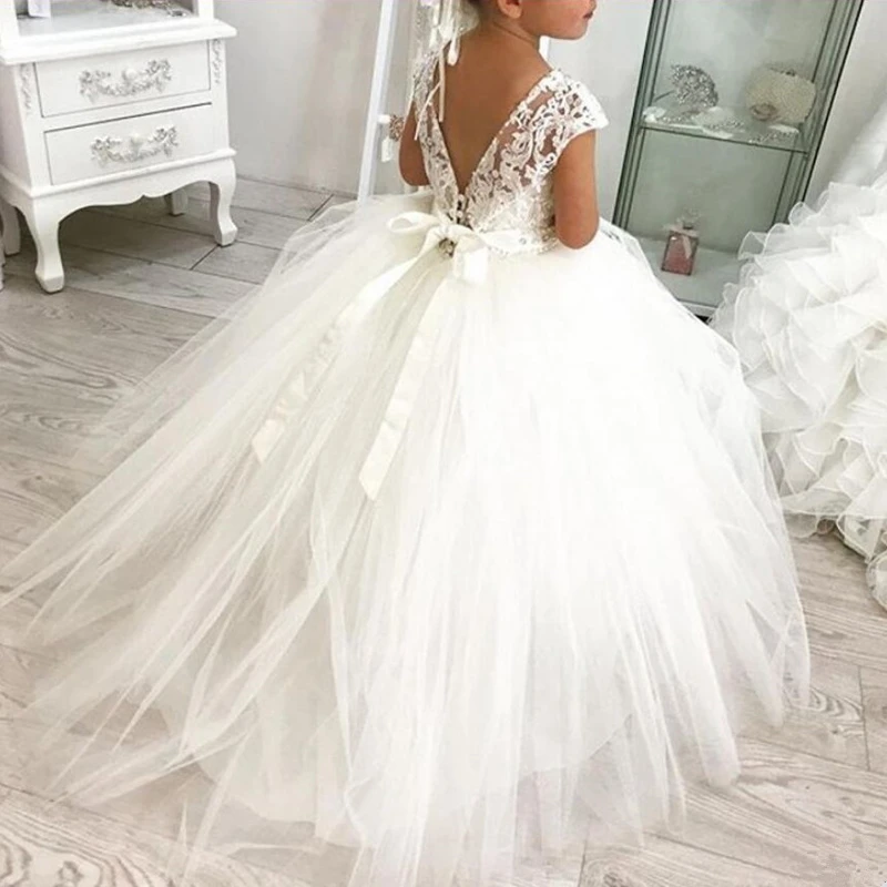 Flower girl dresses with bling Clearance
