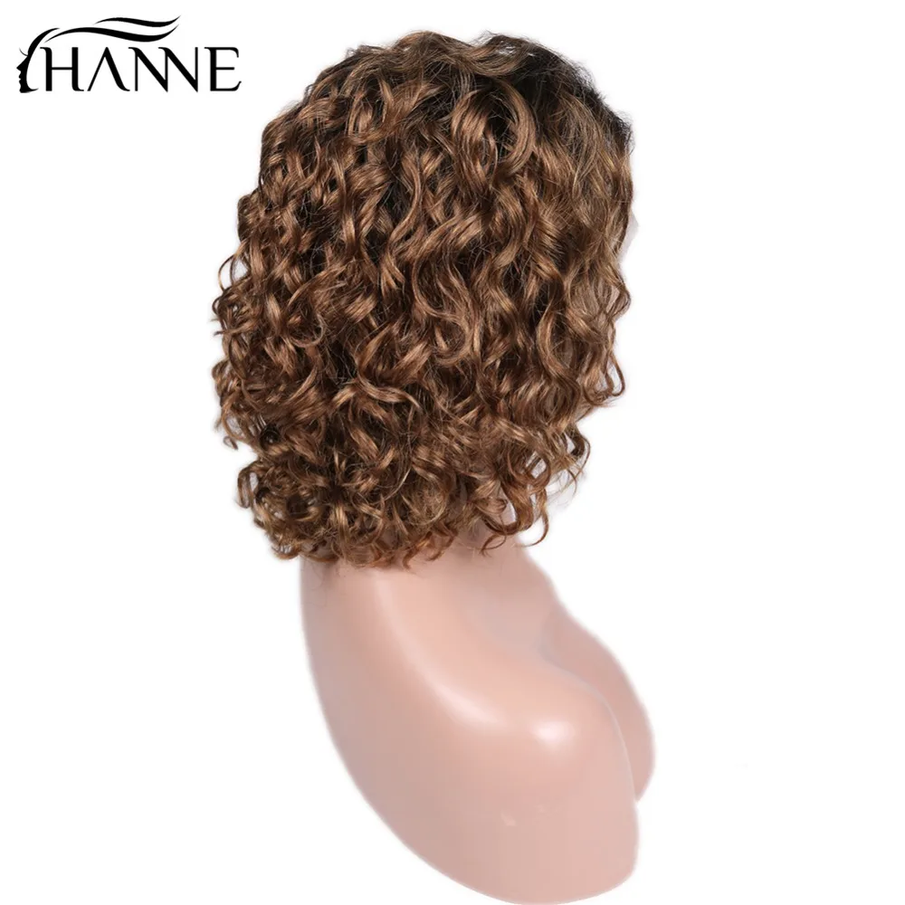 HANNE Hair Brazilian Lace Front Human Hair Wigs Free Part Curly Remy Wig For Women 150% Density Pre Plucked #T2/30 Free Shipping