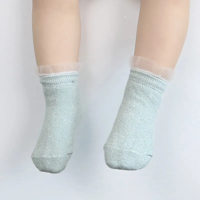 Для маленьких девочек хлопковые носки для новорожденных, младенцев, Дети однотонные сетчатые носки мягкие носки для детей до 3 лет
