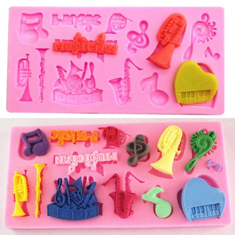 

Cake mold silicone baking tool musical instrument mold