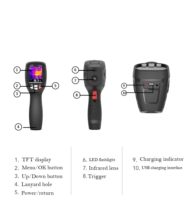 DT-870 тепловая камера Bluetooth передача данных изображения камера Инфракрасный imager с поддержкой программного обеспечения для анализа Android и iOS