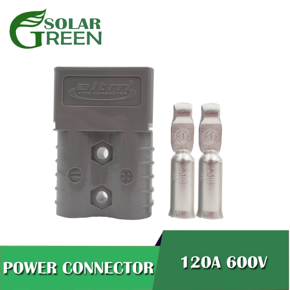 

120A 600V Gray Red SH120 Plug Connector Double Pole with copper Contacts for Solar Panels Caravans Battery