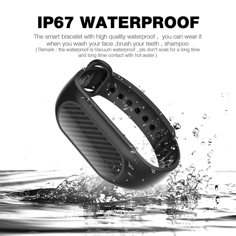 B15S 0.86inch OLED Heart Rate Blood Oxygen Pressure Monitor Pedometer Smart Bracelet For iphone X 8
