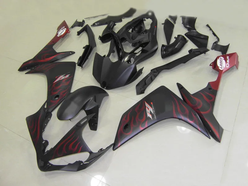 Комплект обтекателей для мотоцикла YAMAHA YZFR1 07 08 YZF R1 YZF1000 2007 2008 ABS красные огненные