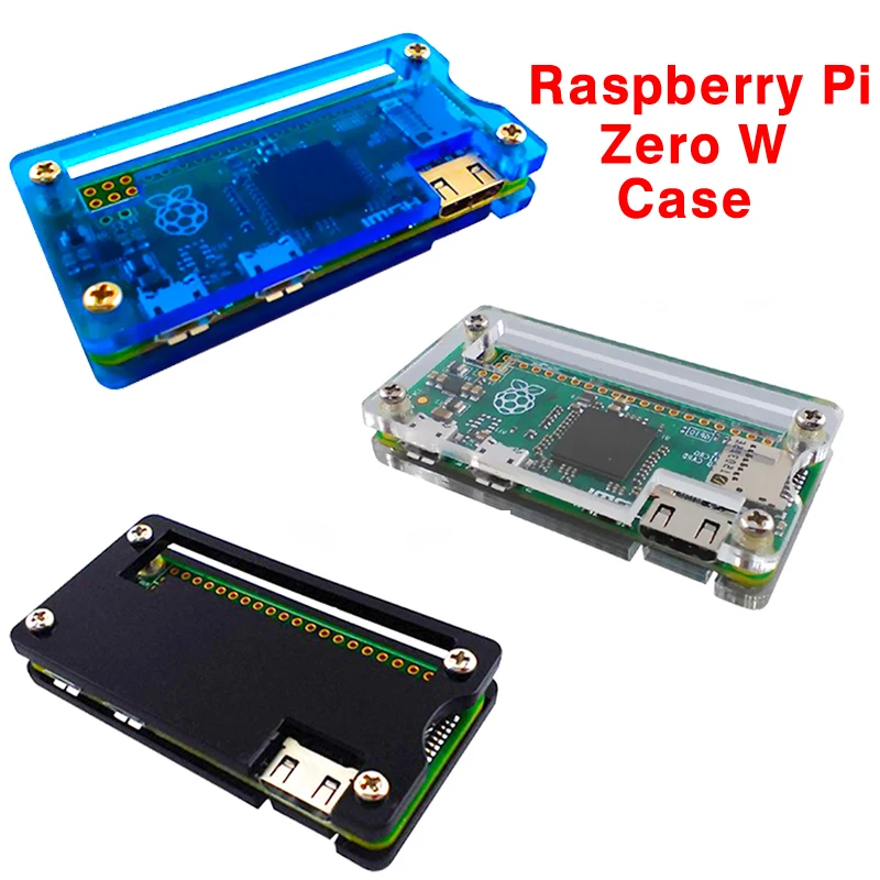 Raspberry Pi Zero W акриловый чехол 3 вида цветов Корпус для коробки черный синий коробка |