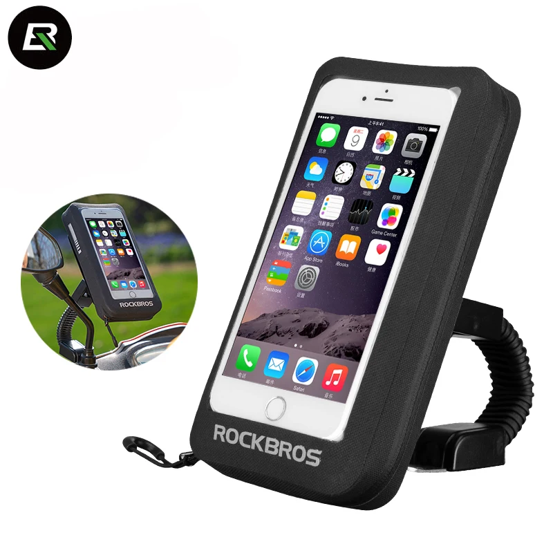 

Rockbros Bike Phone Holder Waterproof Motorcycle Bicycle Phone Holder Rotatable Handlebar Mount Bracket GPS Stand
