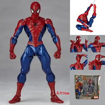 

New Hot! 16CM Revoltech Series NO.002 Spiderman The Amazing Spider Man PVC Action Figure Collectible Model Kids Toys Gift Doll