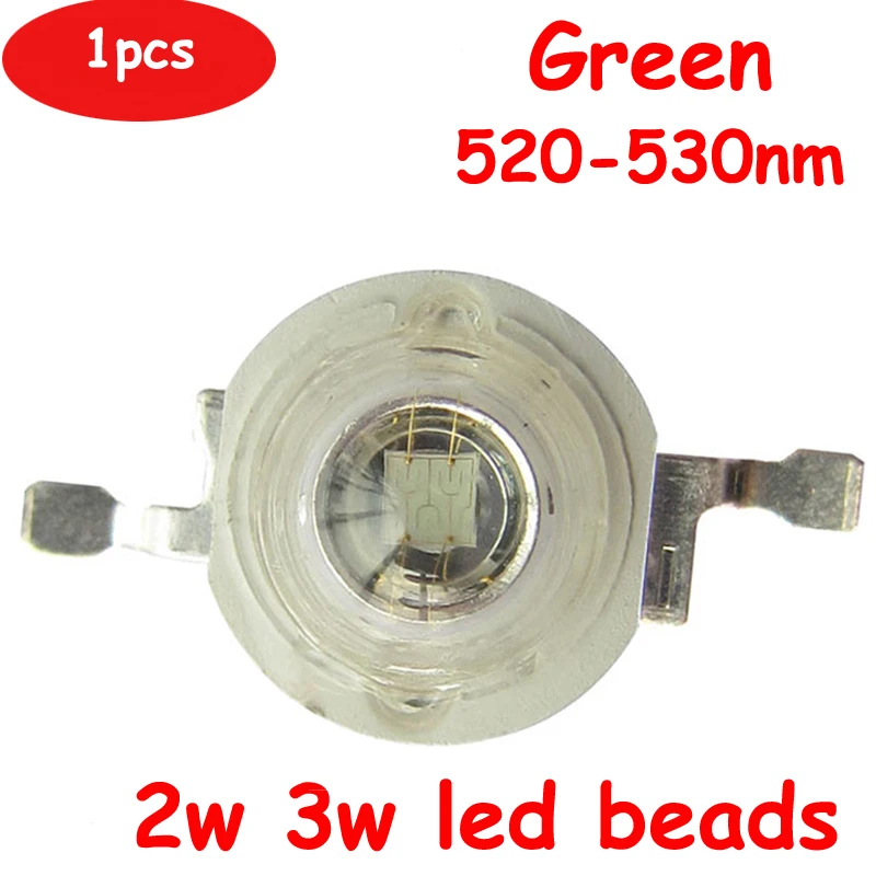 

Free Shipping 1pcs 2W 3W 45mil 80LM Green 520nm-530nm LED Beads Diodes Light Part Input 3.4V~3.6V 600~700mA
