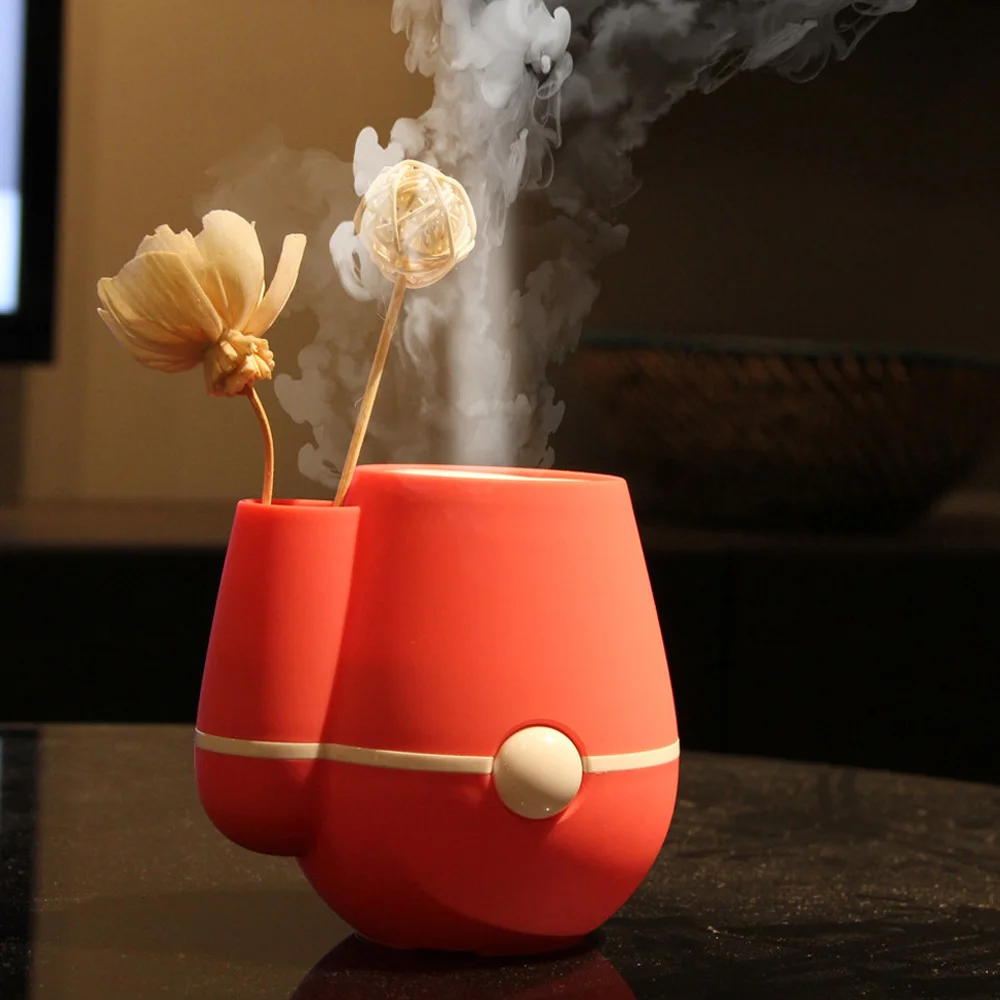 

220ML Ultrasonic Air Humidifier Vase Shape Aromatherapy Oil Diffuser USB Ultrasonic Essential Purifier for Home Office