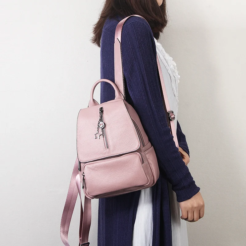 ZROM Brand Women Backpack High Quality Genuine Leather Backpacks for Teenage High Quality Retro Fashion Shoulder Bag Backpacks ZROM Brand Women Backpack High Quality Genuine Leather Backpacks for Teenage High Quality Retro Fashion Shoulder Bag Backpacks