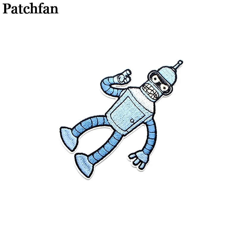 20 шт./партия, термонаклейки с аппликацией Futurama, рубашка, сумка, одежда, куртка, кепка, вышитая наклейка, нашивка для одежды, A2092