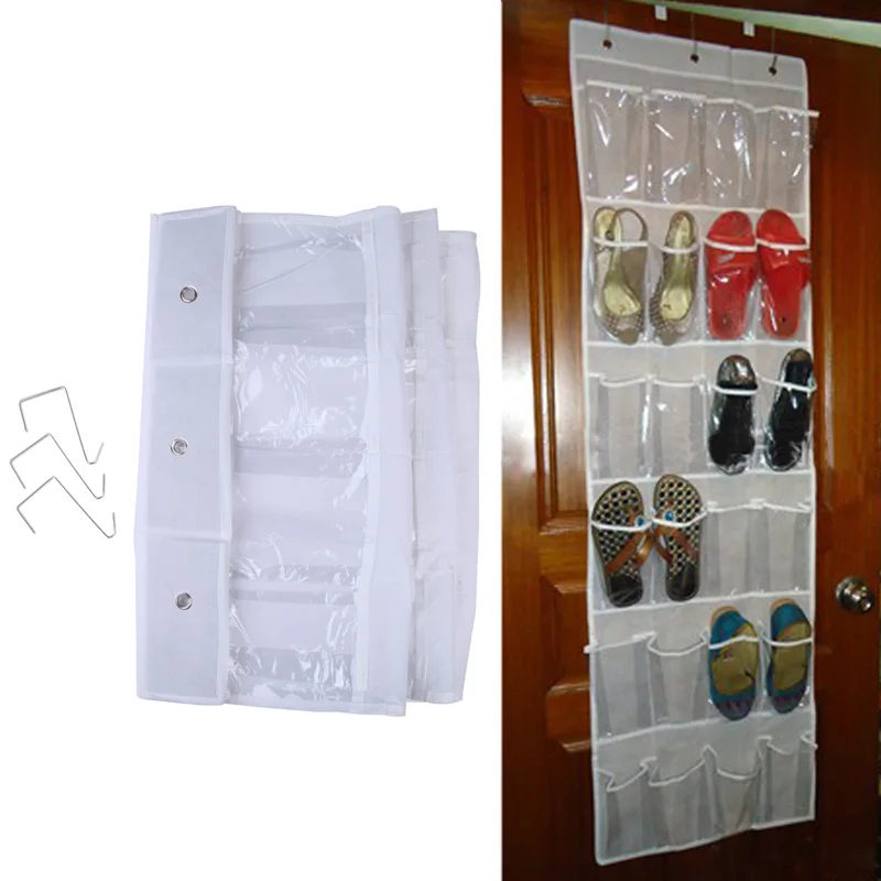 24 Pocket Folding Hanging Shoes Storage Organizer Sundry 24 Pocket Folding Hanging Shoes Storage Organizer Sundry Shoe Bag For Closet Home Wardrobe In Holders Racks From