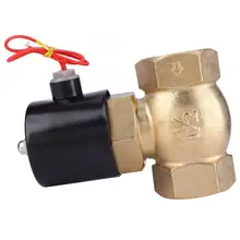 Запорный пластиковый электромагнитный клапан латунный двухсторонний нормально Соленоидный клапан для воздушного водяной кран Электрический магнитный клапан