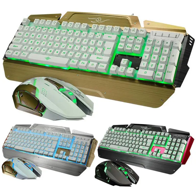 104 Mechanical Touch Mouse And Keyboard Set Usb Metal Backlit Keyboard Wired Office Gaming Mouse And Keyboard Set For PC Laptop 104 Mechanical Touch Mouse And Keyboard Set Usb Metal Backlit Keyboard Wired Office Gaming Mouse And Keyboard Set For PC Laptop