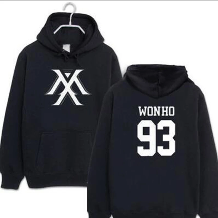 

Kpop Monsta X Hoodies Women Men Harajuku Sweatshirt K-pop Wonho YOOKIHYUN I.M jooheon Long Sleeve Fleece Hooded Tracksuit 4XL