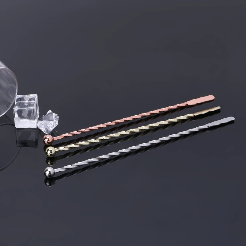 Нержавеющая сталь Muddler с резьбой Swizzle Stick кофе Коктейль перемешивание Бар