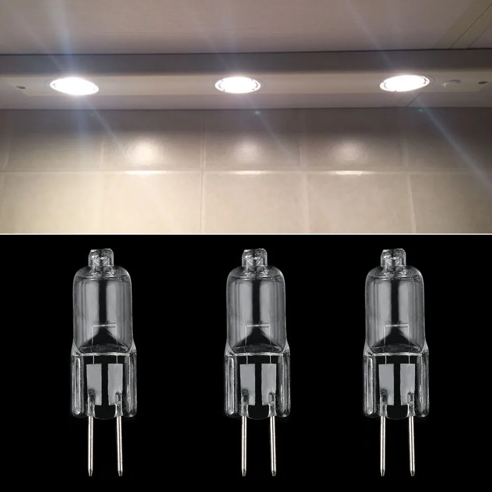 

20pcs New Super Bright Halogen G4 12V Warm White Lamp JC Type Light Bulbs Dimmable 10W/20W/35W Base Clear