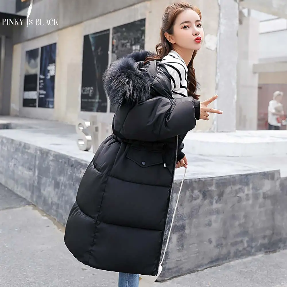 Nero Dell'esercito Rivestimento Addensare Cappotto grigio Abbigliamento Modo Con Il 2018 Parka Cotone Donne Cappuccio Sottile Nuovo Di Pinkyisblack Lungo beige Inverno Pelliccia Delle Brown Del Imbottiture Femminile sandy verde Studente g86qPwfxP
