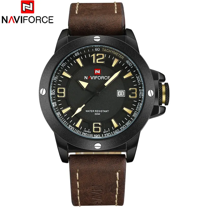 Naviforce Китай топ бренда спортивные часы Для мужчин 30 м Водонепроницаемый Пояса из