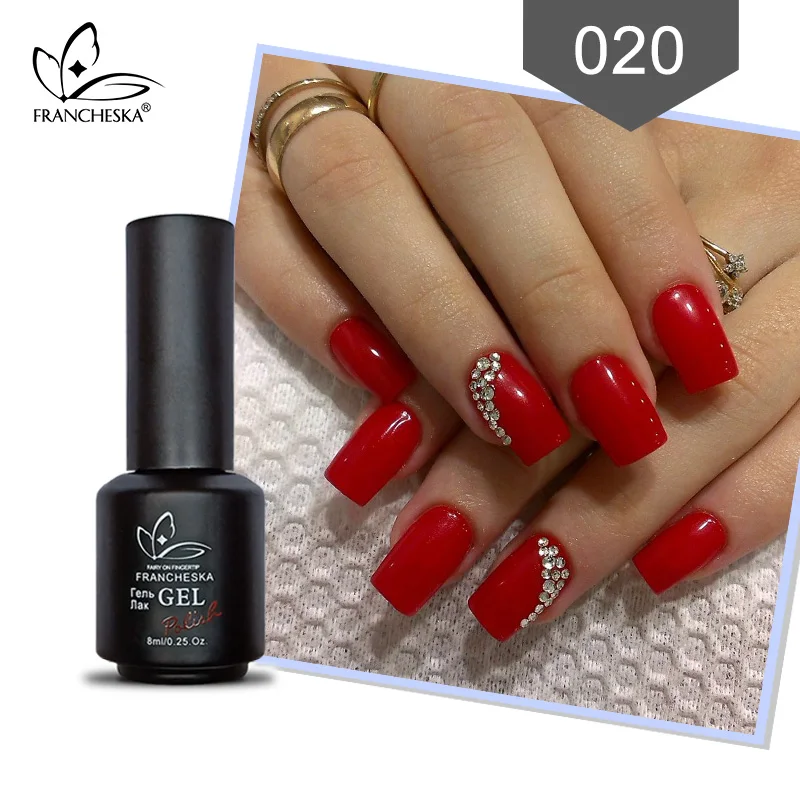 Francheska color01-36 Гель-лак для ногтей замачиваемый Гель-лак для ногтей unha nail art gellak nagels spulletjes lakiery hybrydowe лак - Цвет: Francheska 020