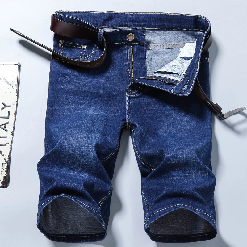 Летние новые мужские короткие рваные джинсы модные повседневные Высококачественные Ретро эластичные джинсовые шорты Мужская брендовая одежда размер 28-40