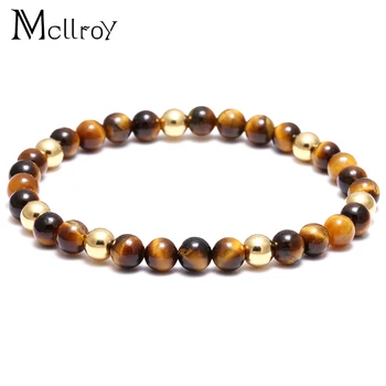 

Mcllroy men bracelet/natural stone/beads/jewelry/charm/bracelets for women men tiger eye stone bracelets male valentine gift
